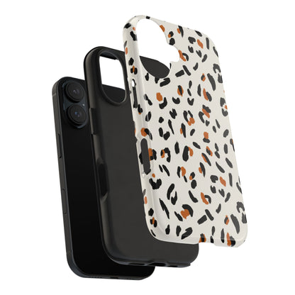 Leopard Print Tough Phone Case — Stylish Protective iPhone Cover