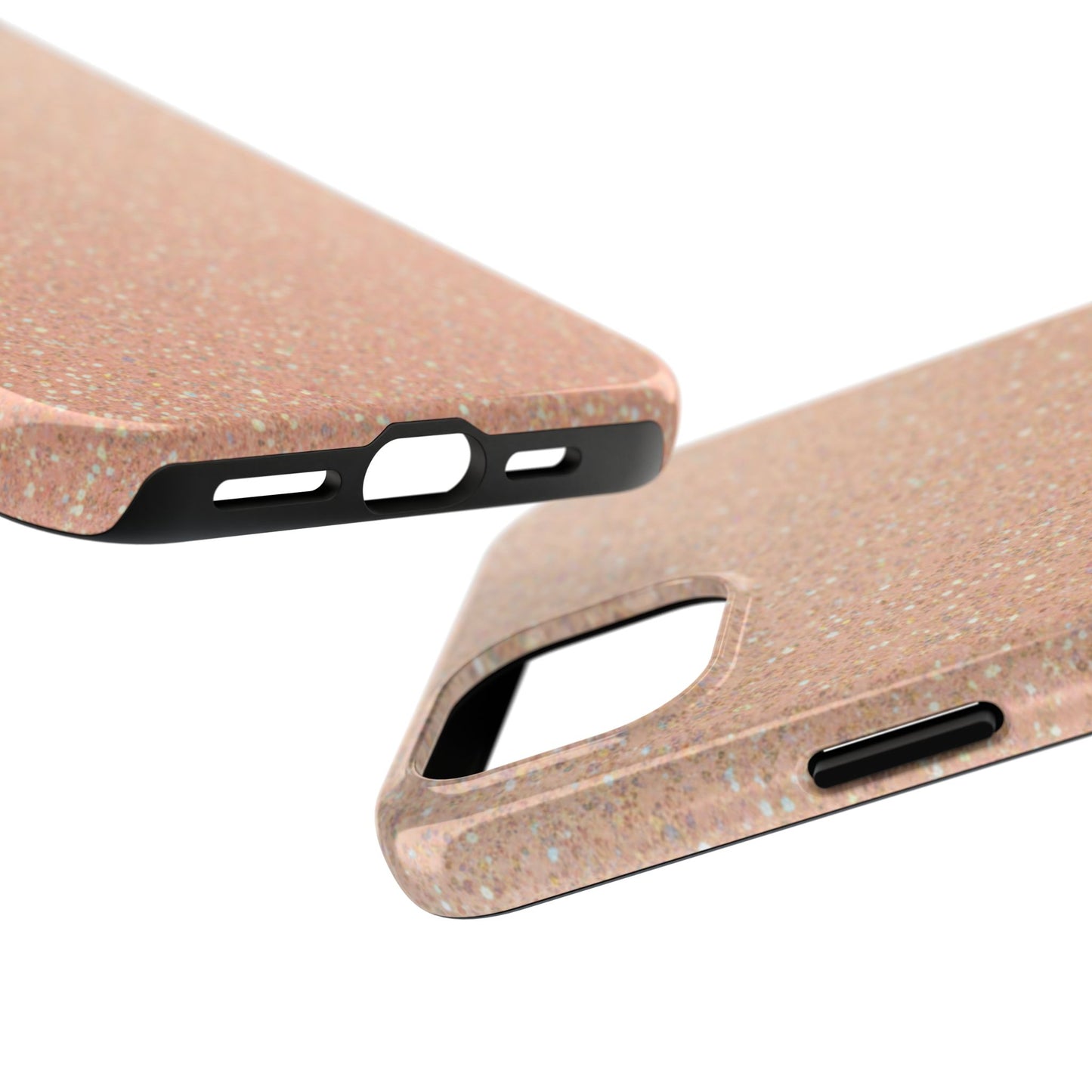 Glitter Rose Gold Tough Phone Case — Sparkling Protective iPhone Cover