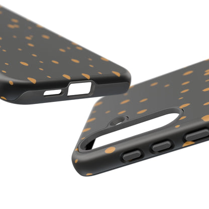 Black & Gold Dot Tough Phone Case — Protective Sparkle Pattern