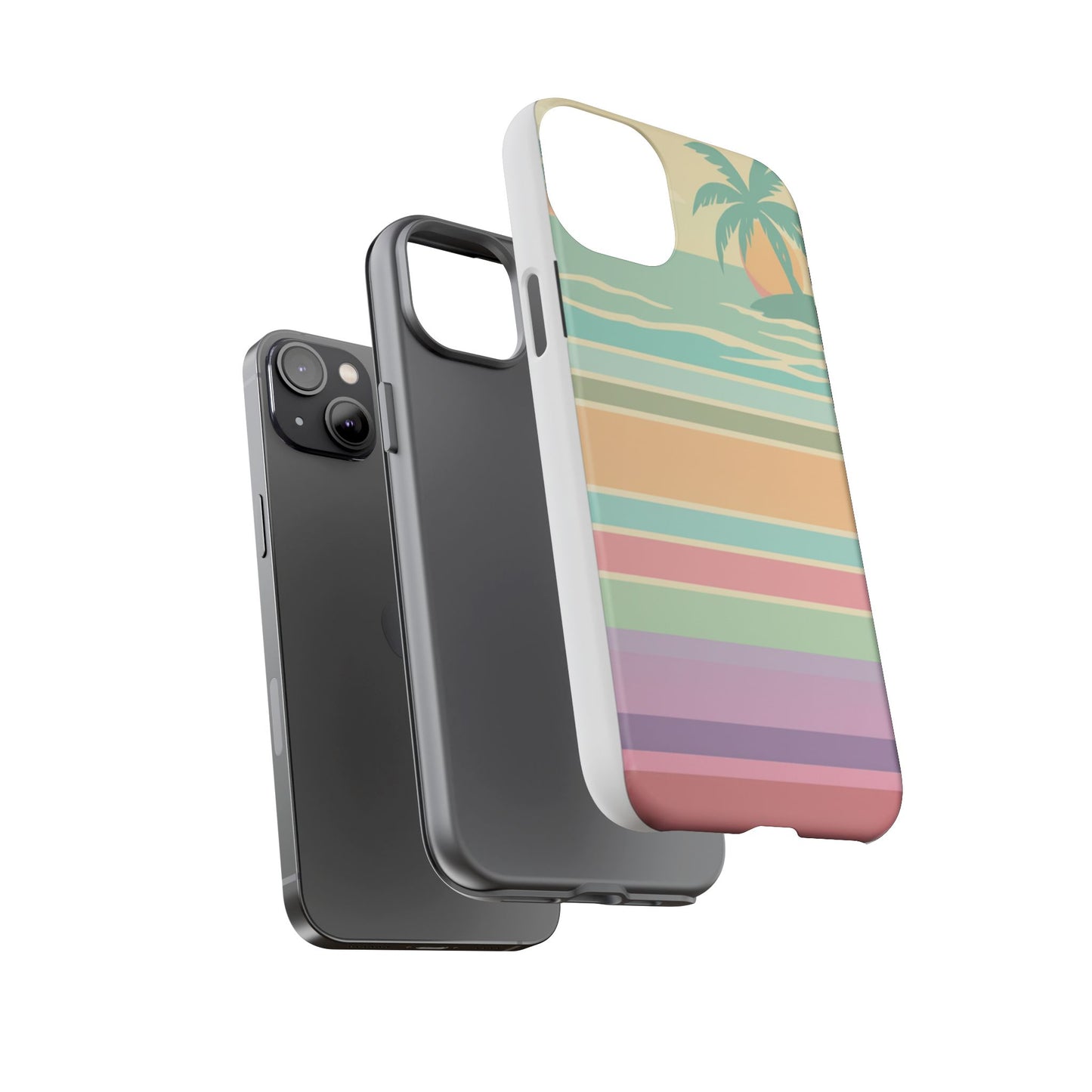 Tough Case — Retro Pastel Sunset Palm Tree Phone Case