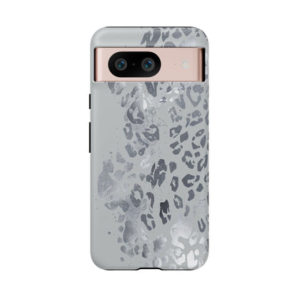 Gray Leopard Print Tough Phone Case