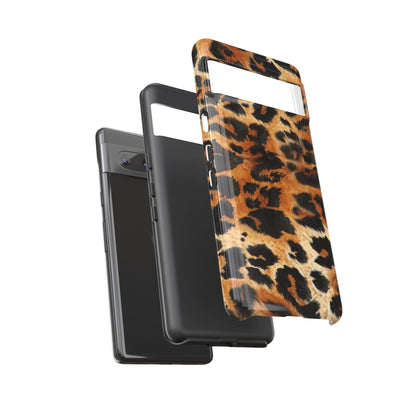 Leopard Print Tough Phone Case – Rugged Protective iPhone Cover