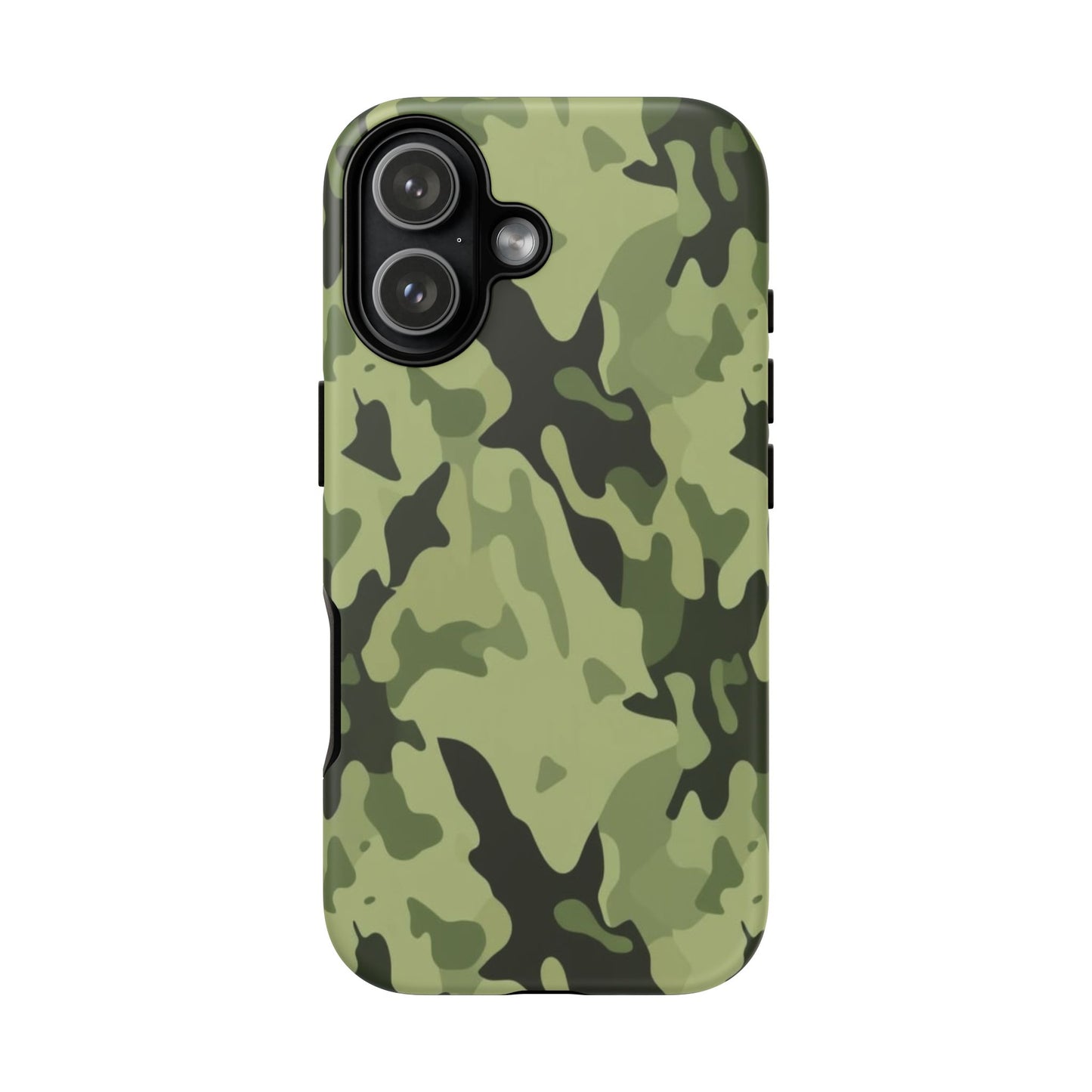 Camo Tough Phone Case — Military Green Protective iPhone Cover