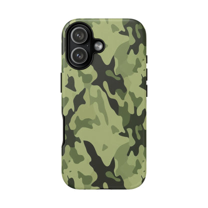 Camo Tough Phone Case — Military Green Protective iPhone Cover