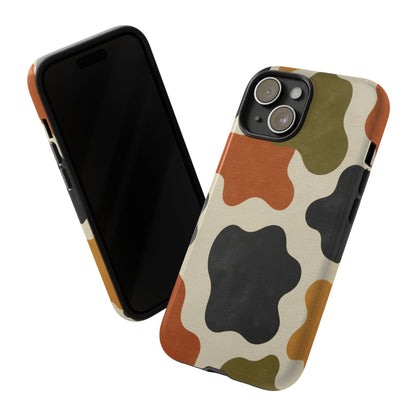 Retro Abstract Camouflage Phone Case — Earth Tone Tough Case