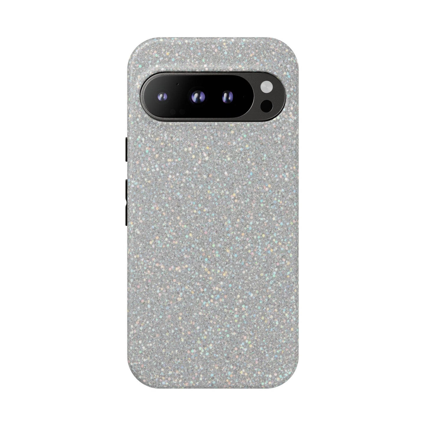 Glitter Silver Tough Phone Case — Sparkling Protective Phone Case