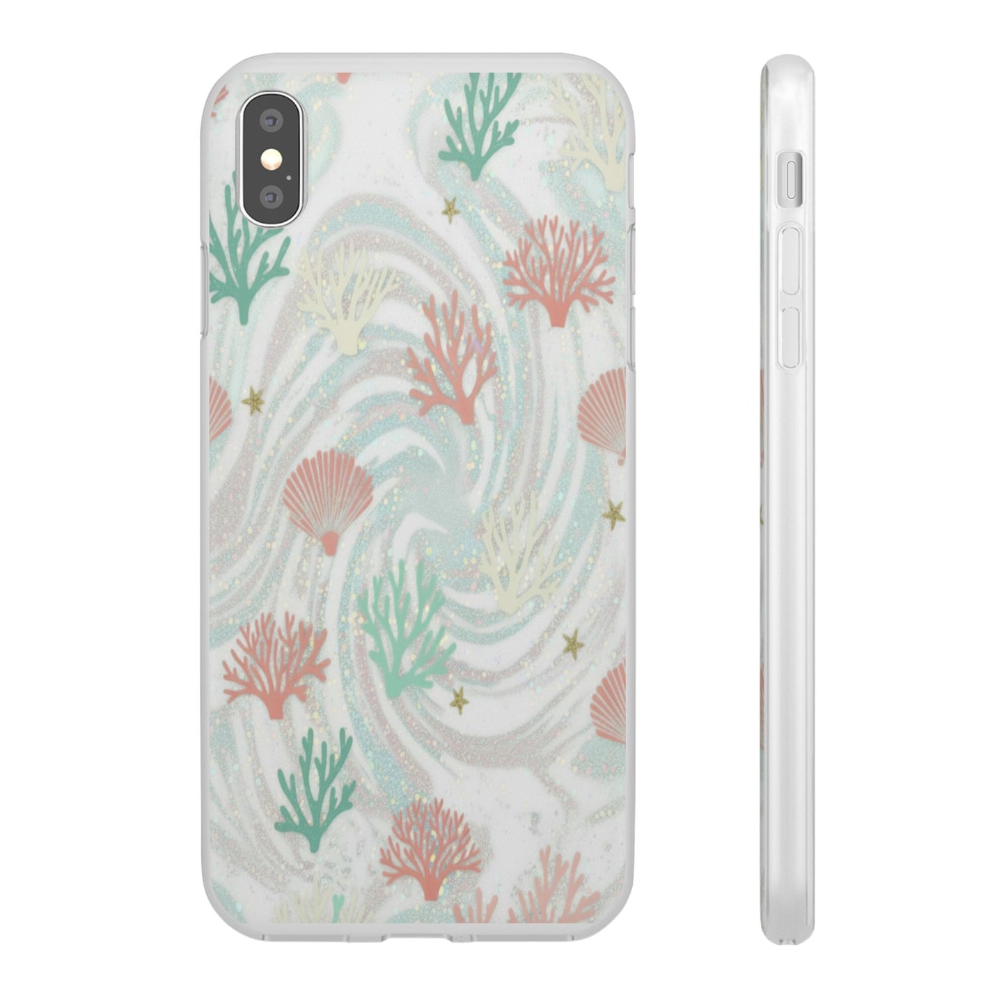 Pastel Seashell Phone Case — Coral Reef Wave iPhone Cover