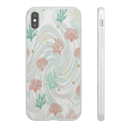Pastel Seashell Phone Case — Coral Reef Wave iPhone Cover