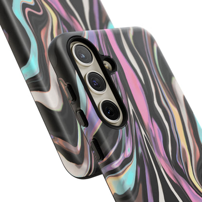 Abstract Marble Tough Phone Case — Pastel Swirl Protective Cover