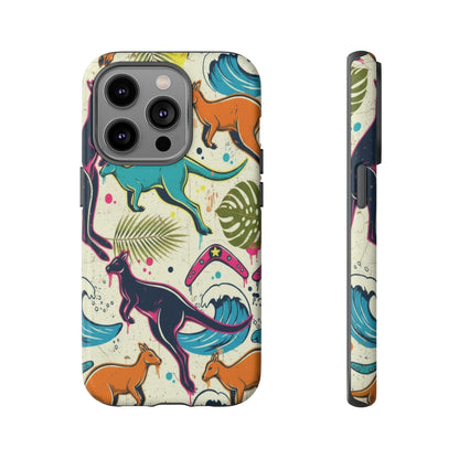 Tough Cases — Colorful Surfing Kangaroo Phone Case