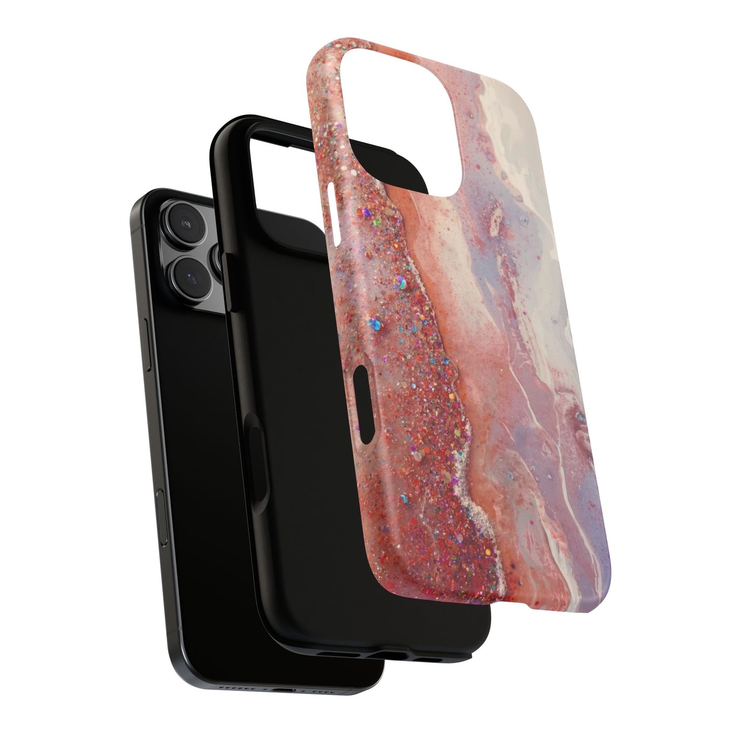 Marbled Rose Gold Galaxy Phone Case — Protective Tough Case