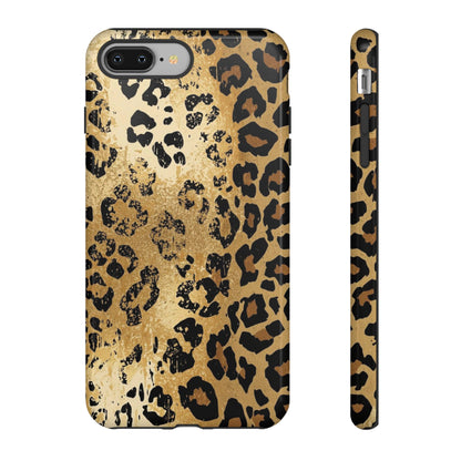 Leopard Print Tough Phone Case — Durable Protective iPhone Cover