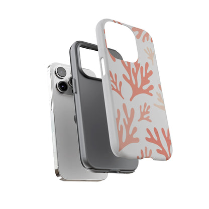 Coral Reef Pattern Tough Phone Case — Pink Beachy Protective Cover