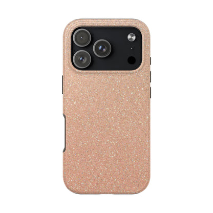 Glitter Rose Gold Tough Phone Case — Sparkling Protective iPhone Cover