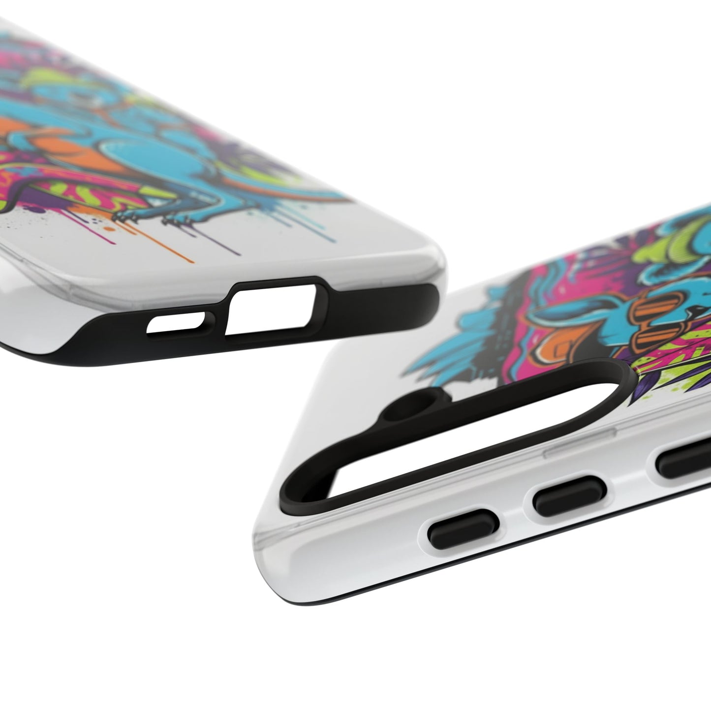 Kangaroo & Koala Surf Phone Case — Retro Neon Beach Art Tough Case