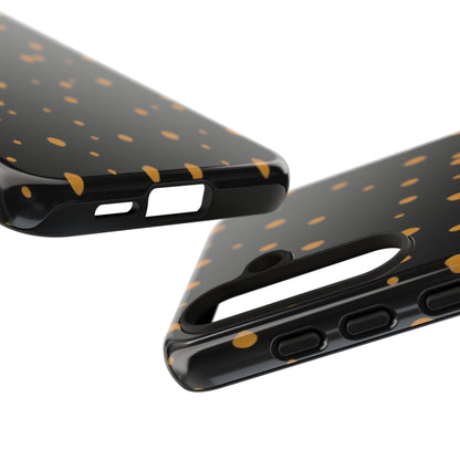 Black & Gold Dot Tough Phone Case — Protective Sparkle Pattern