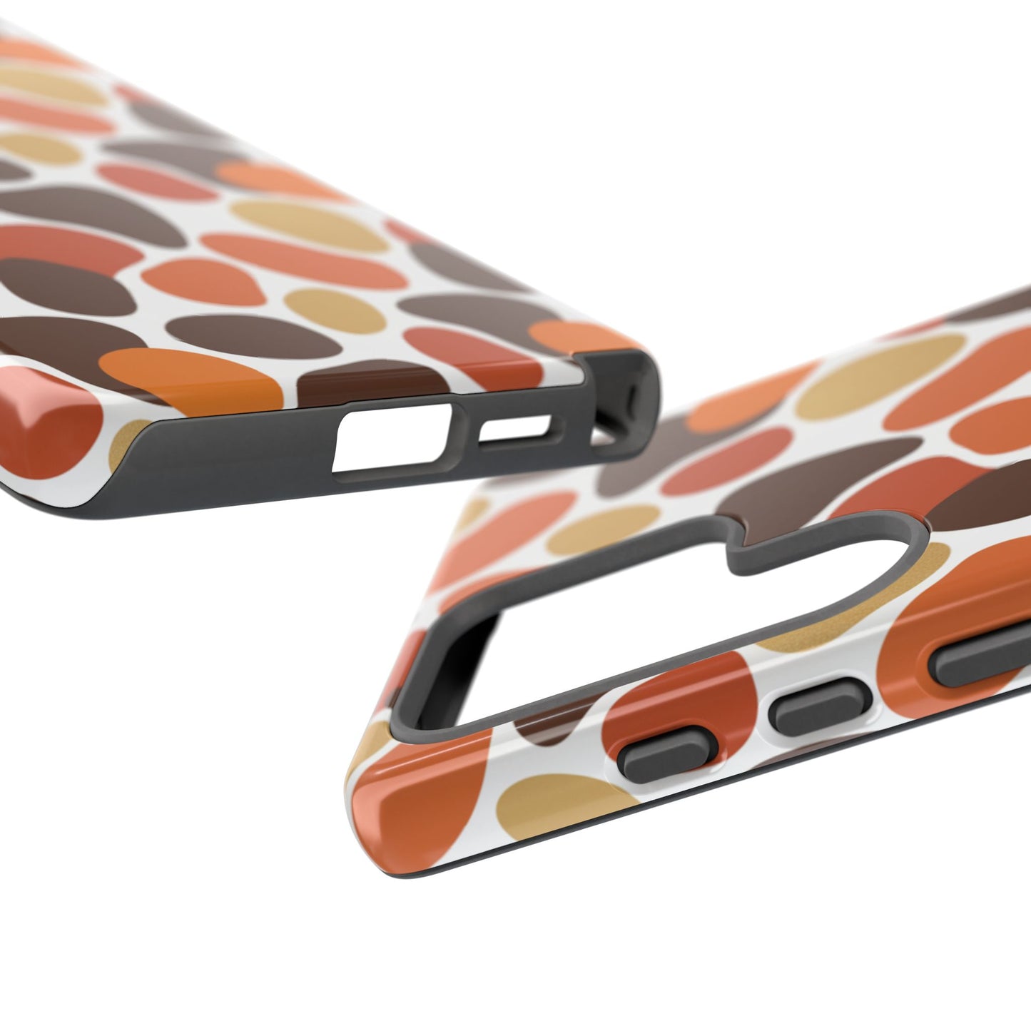 Phone Case — Retro Pebble Pattern in Warm Autumn Colors
