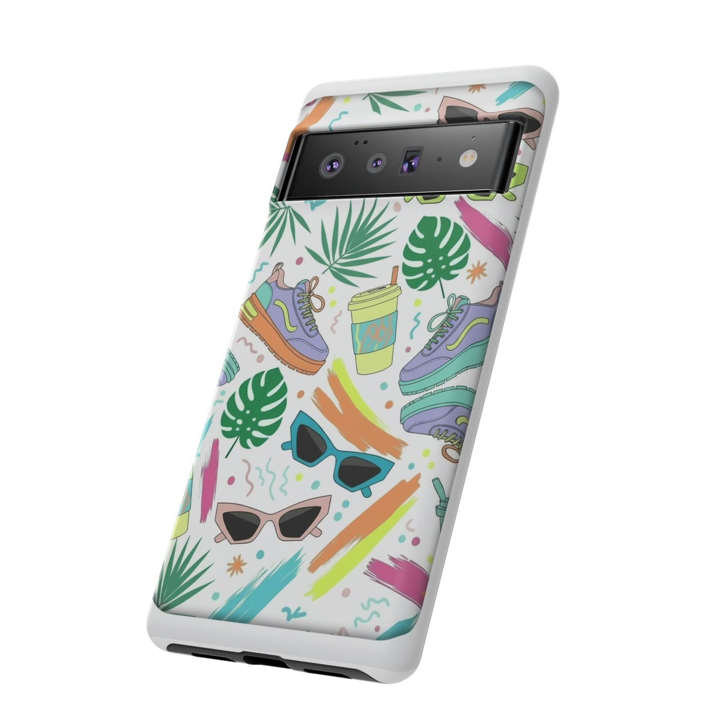 Tough Cases — Colorful Retro Sneakers & Sunglasses Phone Case