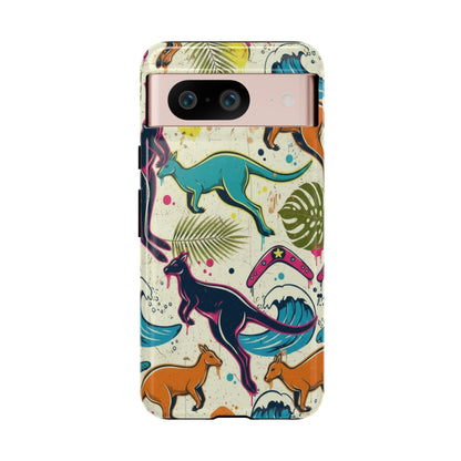 Tough Cases — Colorful Surfing Kangaroo Phone Case