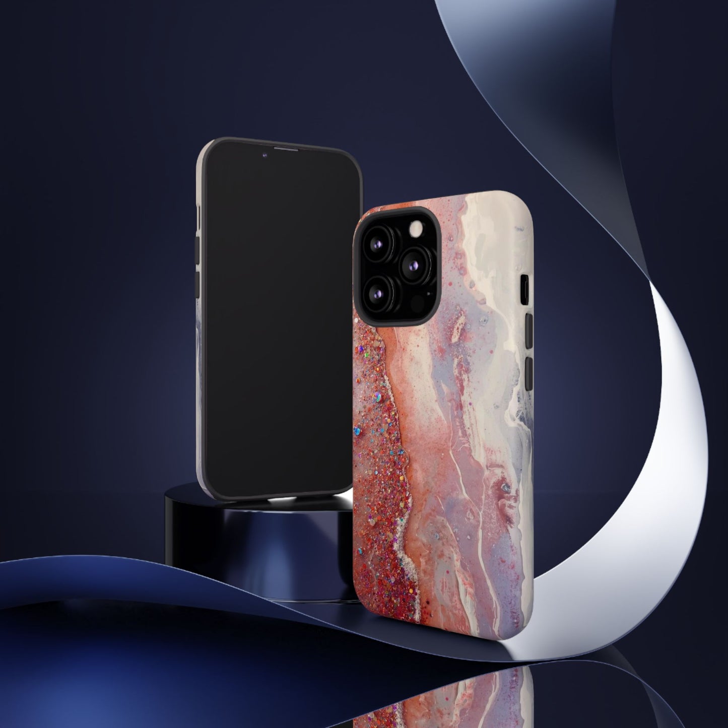 Marbled Rose Gold Galaxy Phone Case — Protective Tough Case