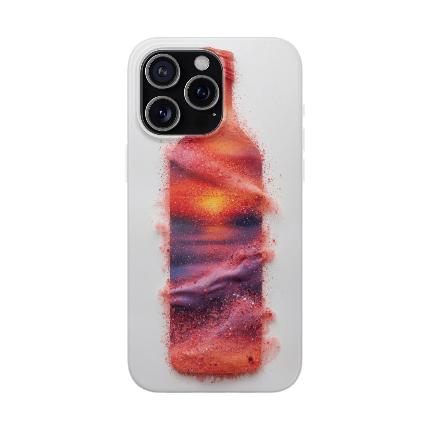 Galaxy Bottle Phone Case — Abstract Cosmic Beverage Design Flexible Case