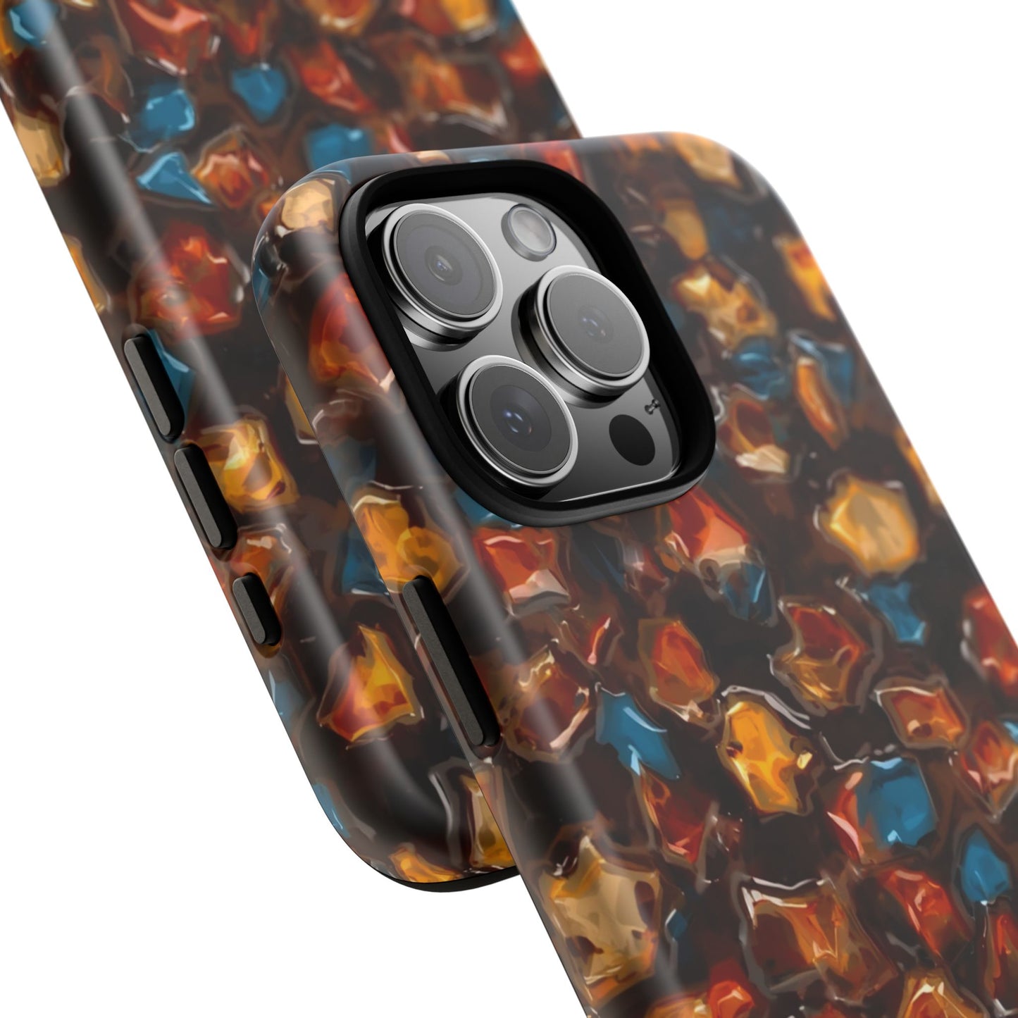 Phone Case - Amber Tortoiseshell Mosaic Protective Cover