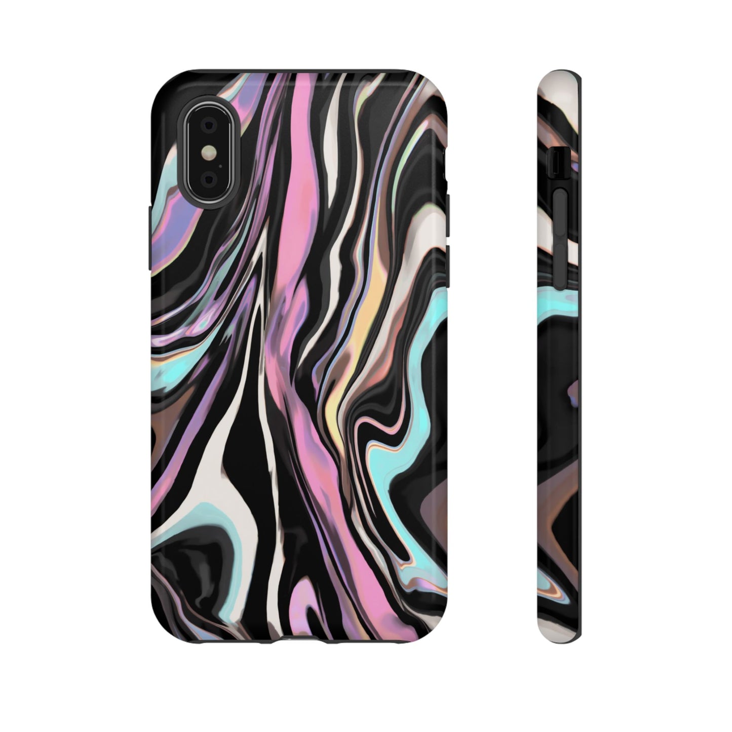 Abstract Marble Tough Phone Case — Pastel Swirl Protective Cover