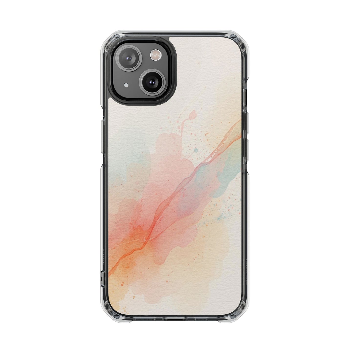 Clear Magnetic Impact Phone Case — Pastel Watercolor Splash
