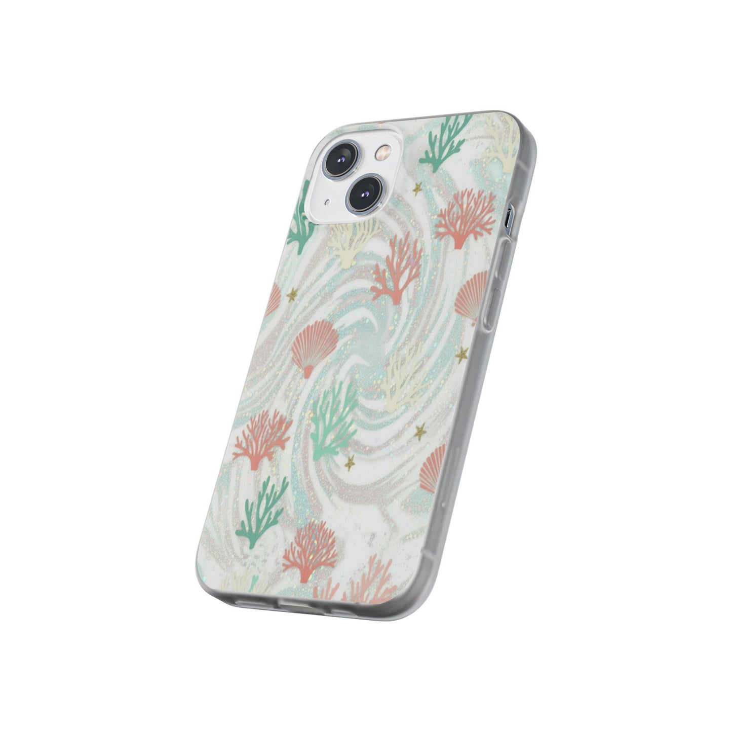 Pastel Seashell Phone Case — Coral Reef Wave iPhone Cover