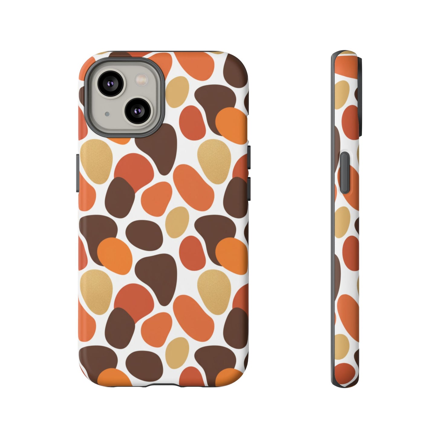 Phone Case — Retro Pebble Pattern in Warm Autumn Colors