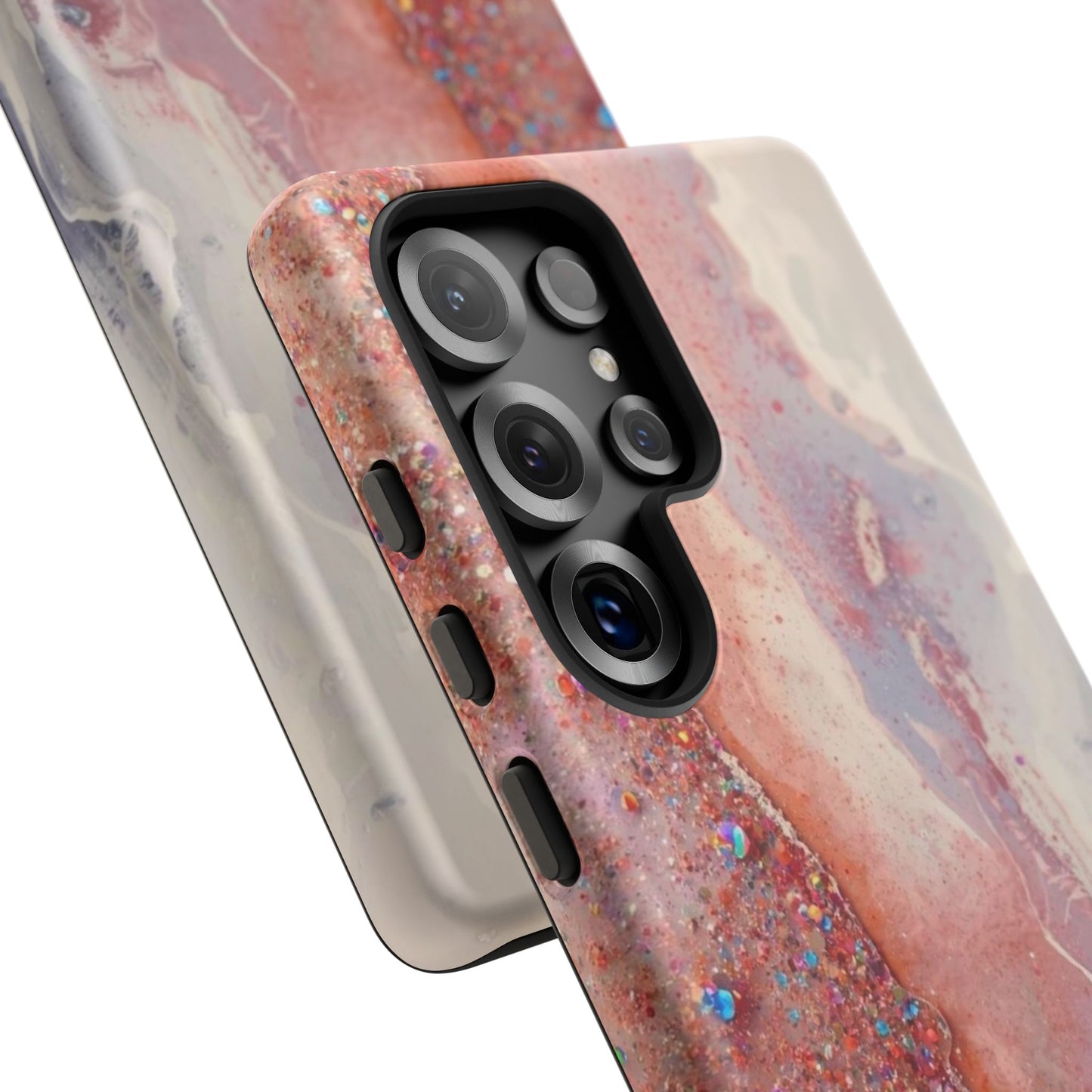 Marbled Rose Gold Galaxy Phone Case — Protective Tough Case