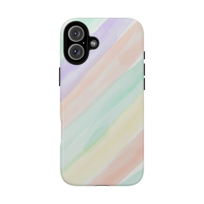 Pastel Watercolor Stripe Tough Phone Case