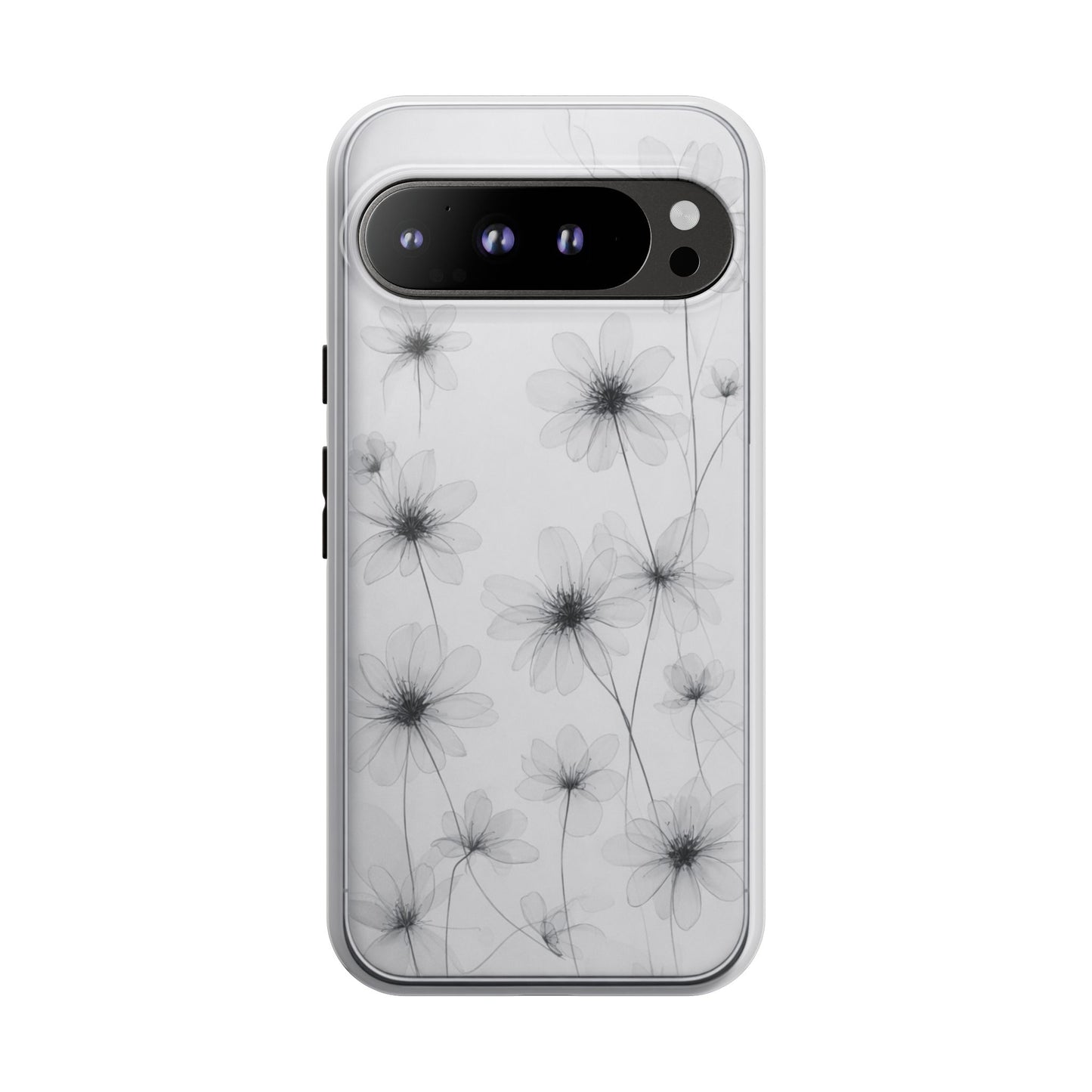 Tough Case — Black & White Floral Tough Phone Case