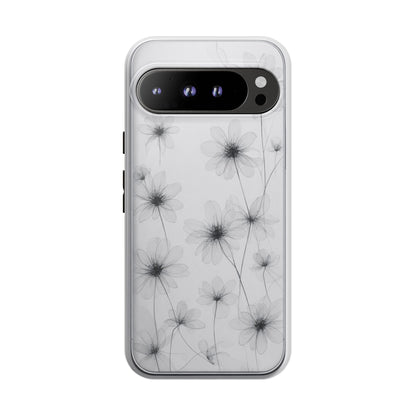 Tough Case — Black & White Floral Tough Phone Case