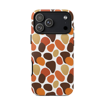Phone Case — Retro Pebble Pattern in Warm Autumn Colors