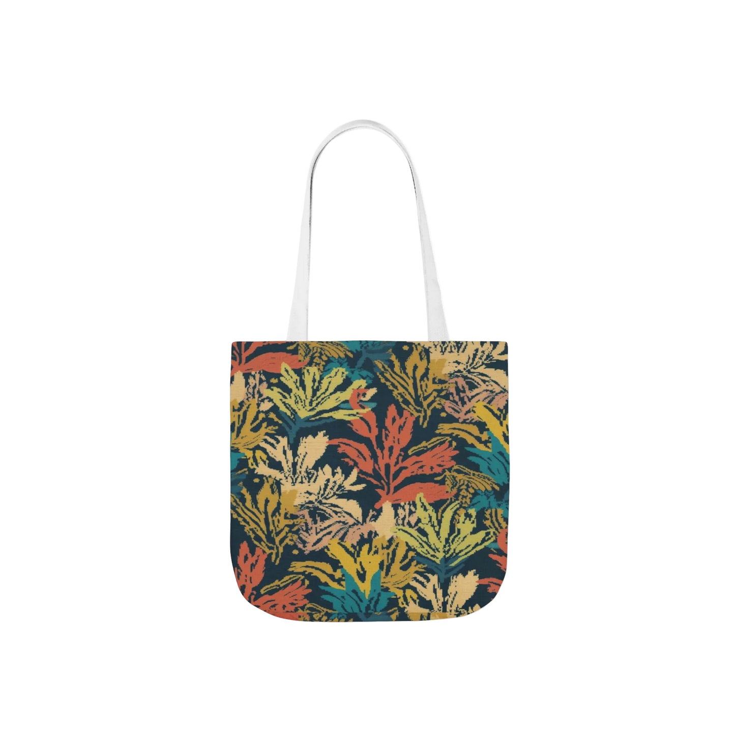 Botanical Coral Reef Canvas Tote