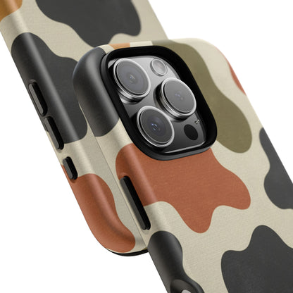 Retro Abstract Camouflage Phone Case — Earth Tone Tough Case