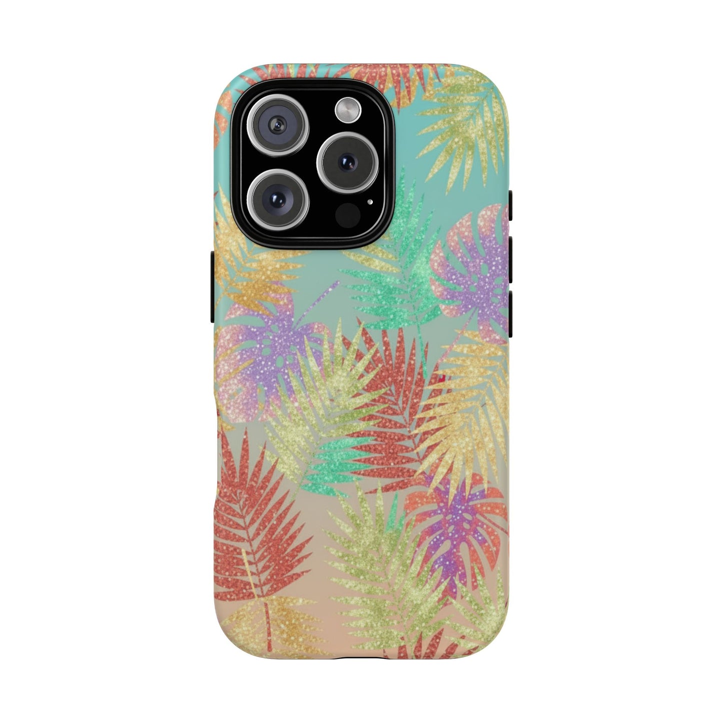 Tropical Palm Leaf Tough Phone Case – Colorful Pastel Botanical Protection