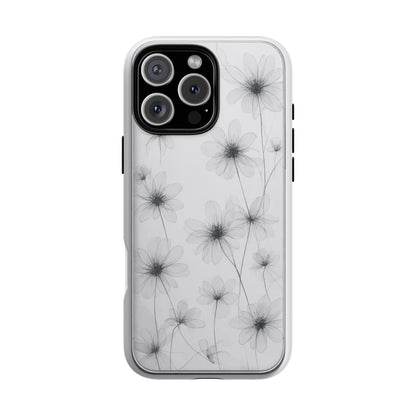 Tough Case — Black & White Floral Tough Phone Case