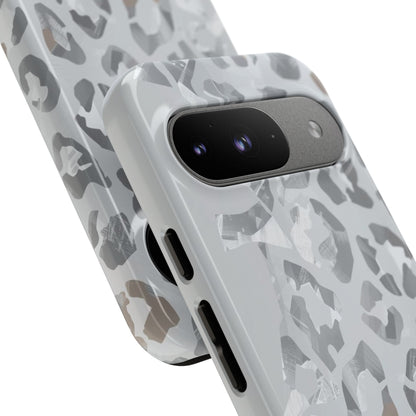 Silver Leopard Tough Phone Case