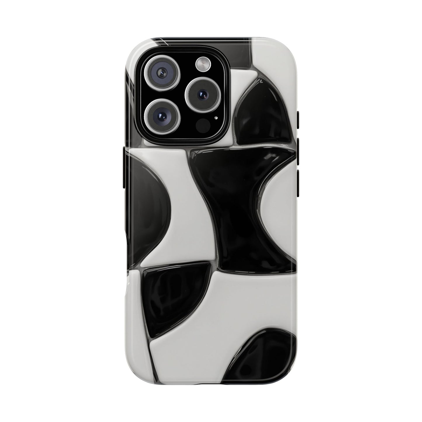 Black & White Abstract Pattern Tough Phone Case