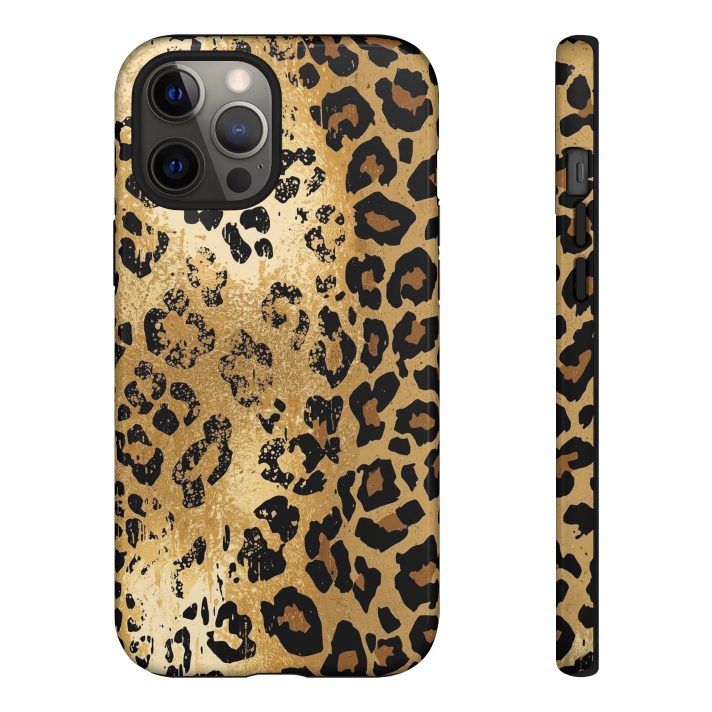Leopard Print Tough Phone Case — Durable Protective iPhone Cover