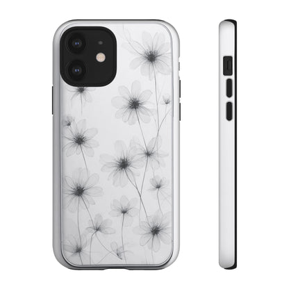 Tough Case — Black & White Floral Tough Phone Case
