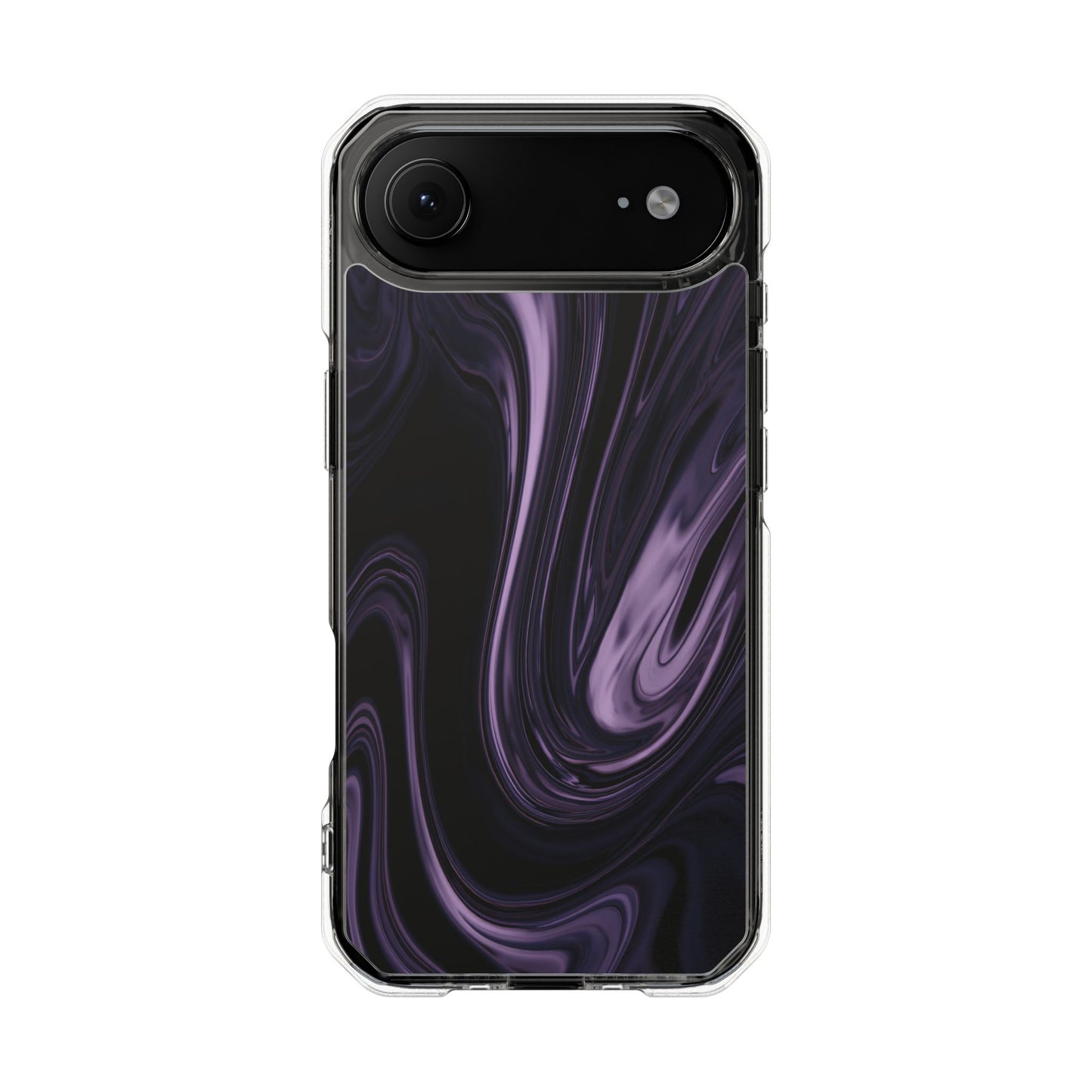 Clear Magnetic Impact Phone Case – Purple Marble Swirl