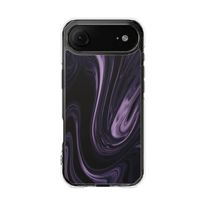 Clear Magnetic Impact Phone Case – Purple Marble Swirl