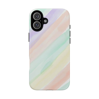Pastel Watercolor Stripe Tough Phone Case