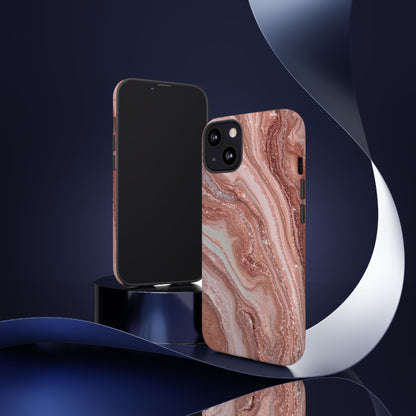 Rose Gold Marble Tough Phone Case