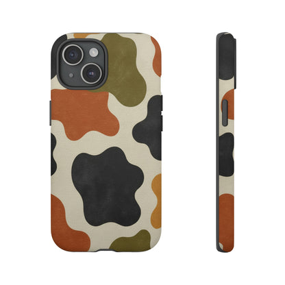 Retro Abstract Camouflage Phone Case — Earth Tone Tough Case