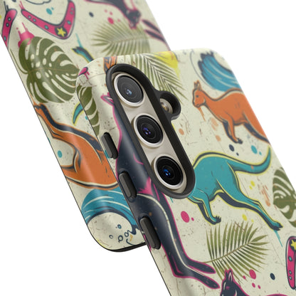 Tough Cases — Colorful Surfing Kangaroo Phone Case