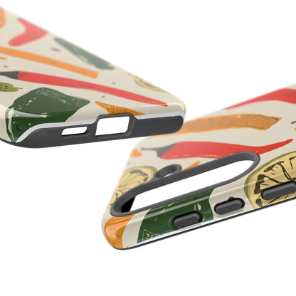 Spicy Peppers Phone Case – Colorful Chili, Lime & Citrus Pattern